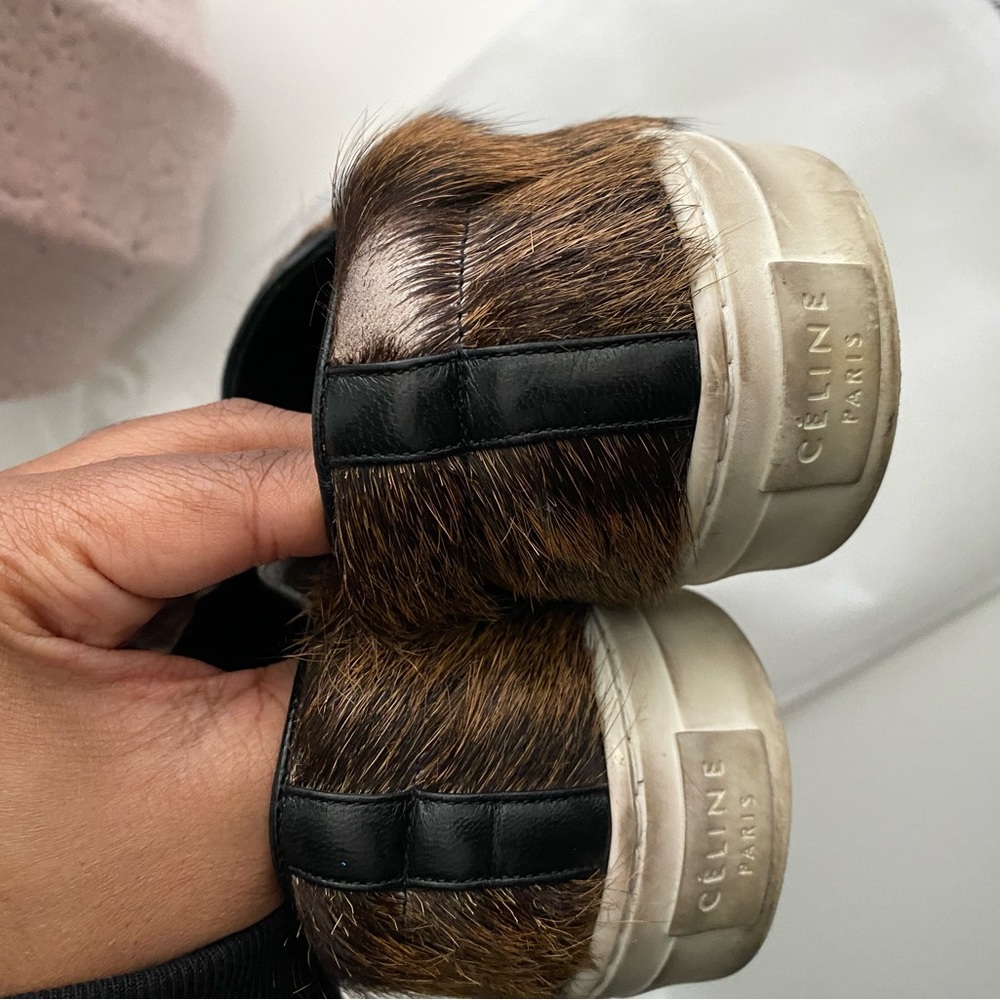 Celine - Pheobe Philo Era Slip On Fur Sneakers - Picture 3 of 3